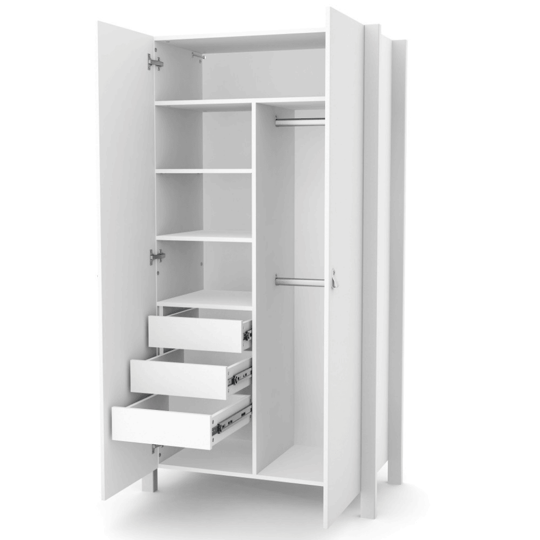 Dětska šatní skřín Zukko 960 Gekko Kids, Bílá